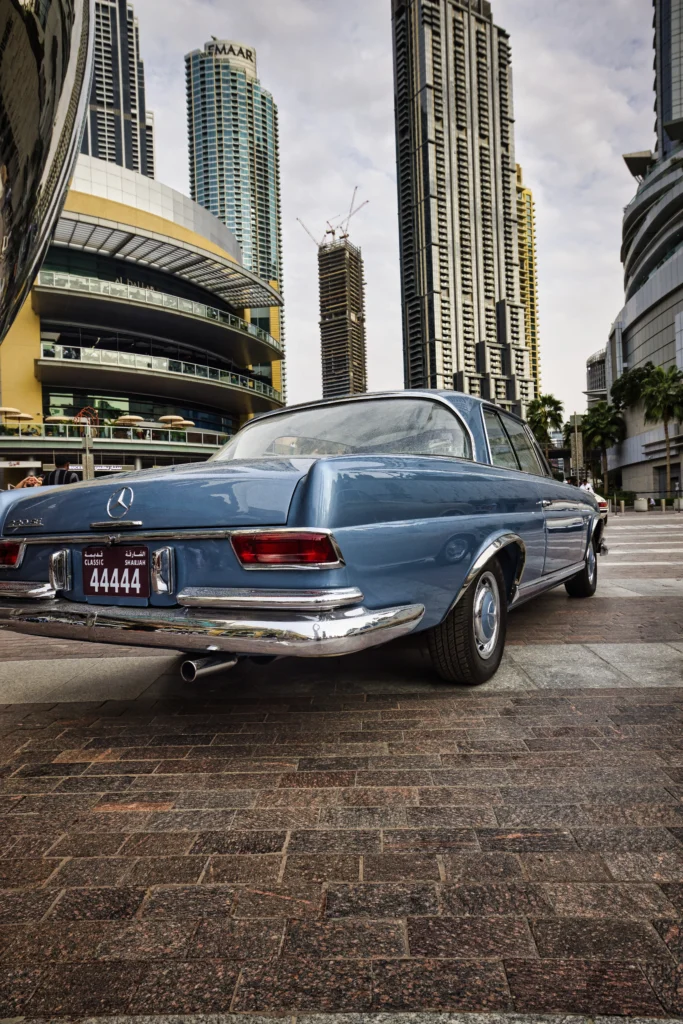 Vintage Mercedes-Benz Classic Car in Cinematic Light