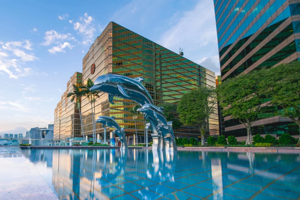 AI Advertising Campaigns Dolphin Sculpture Dubai