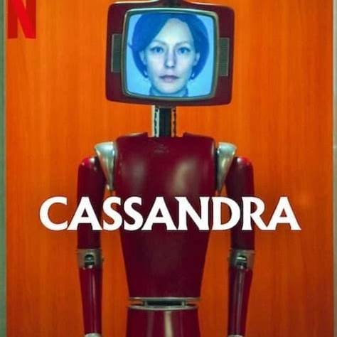 Filmmaking industry news – Netflix sci-fi series Cassandra 2025 showing the AI device awakening in a dark family home.