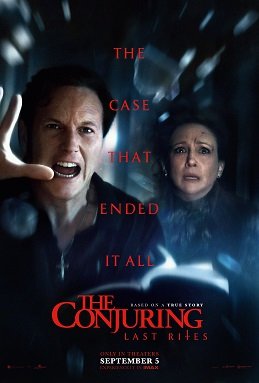 Filmmaking industry news – The Conjuring: Last Rites 2025 poster showing Ed and Lorraine Warren investigating a haunted church.