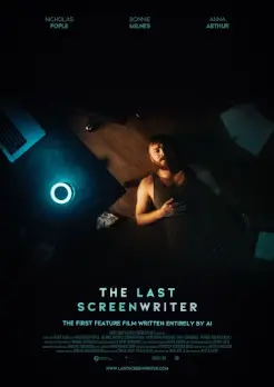 The Last Screenwriter (2024) movie poster — AI-written film created by ChatGPT and directed by Peter Luisi