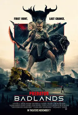 Predator Badlands (2025) poster — sci-fi survival action film directed by Dan Trachtenberg
